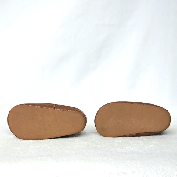 CARTER'S | Infant Soft Brown Faux Leather Boots Booties - Picture 6 of 7